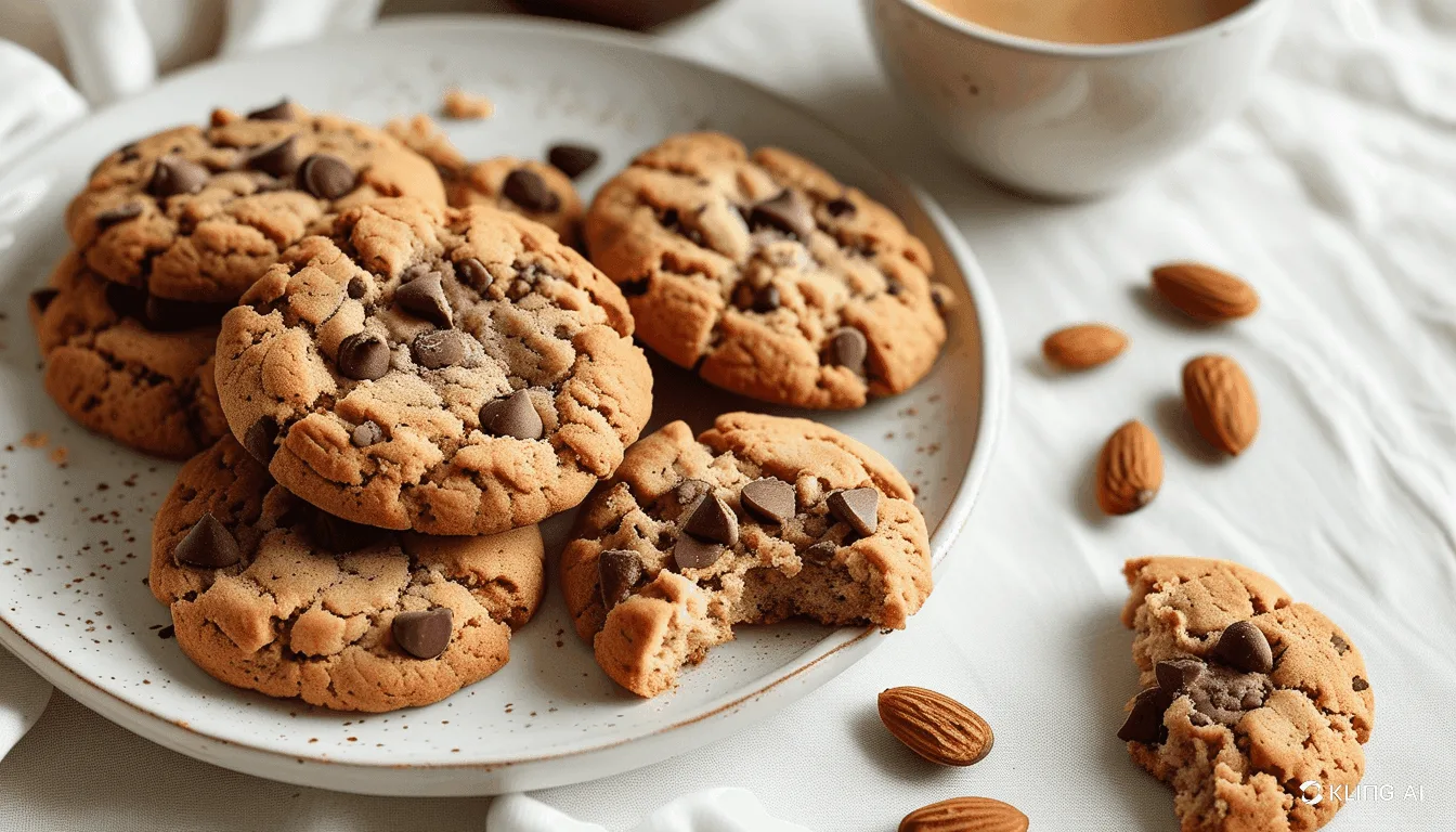 Cookies de Amêndoas e Chocolate