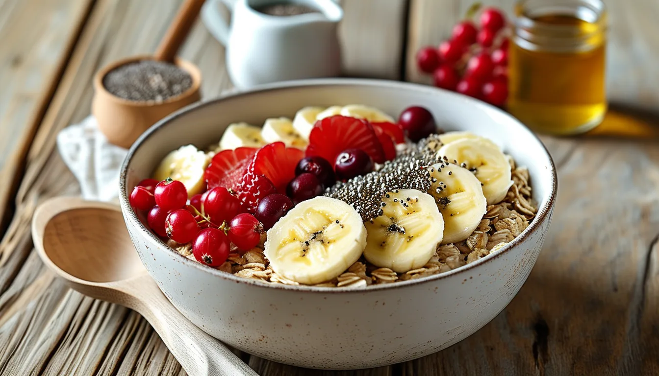 Mingau de Aveia com Frutas e Sementes
