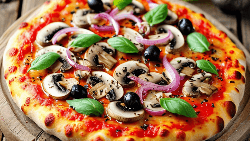 Pizza Vegana com Queijo de Castanha