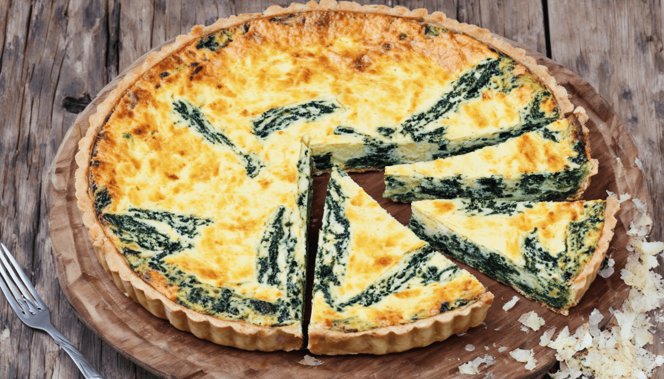 Quiche de Espinafre para Datas Especiais
