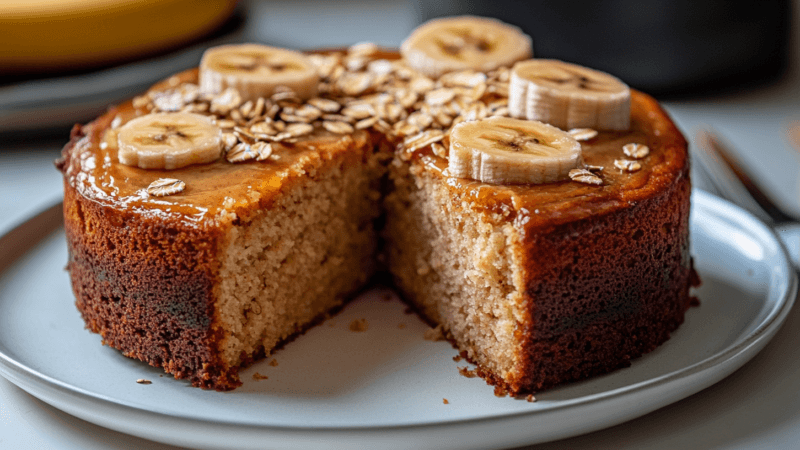 Bolo de Banana com Aveia