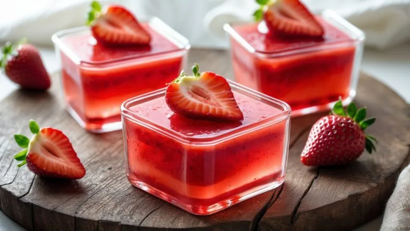 Gelatina de Morango Vegana