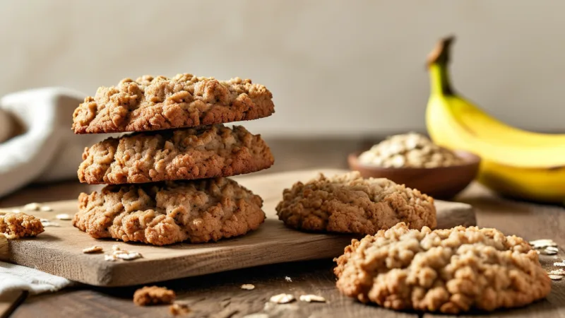 Cookie de Aveia, Banana e Canela