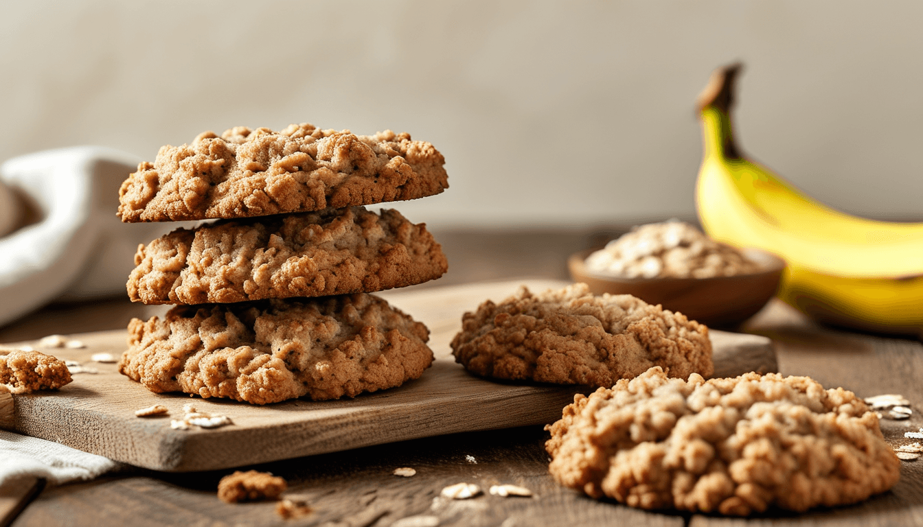 Cookie de Aveia, Banana e Canela