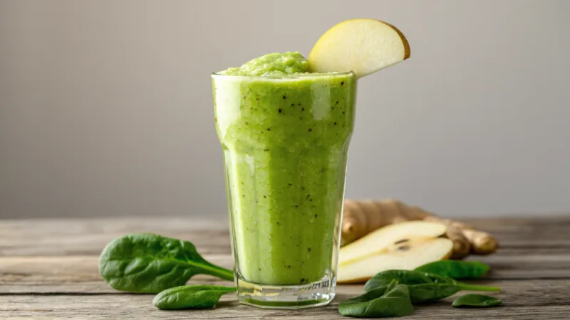 Smoothie de Pera, Espinafre e Gengibre