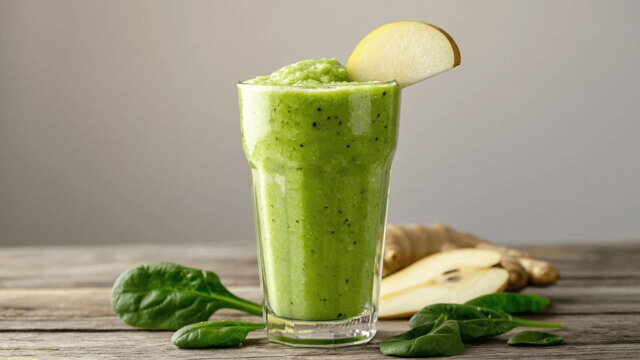 Smoothie de Pera, Espinafre e Gengibre