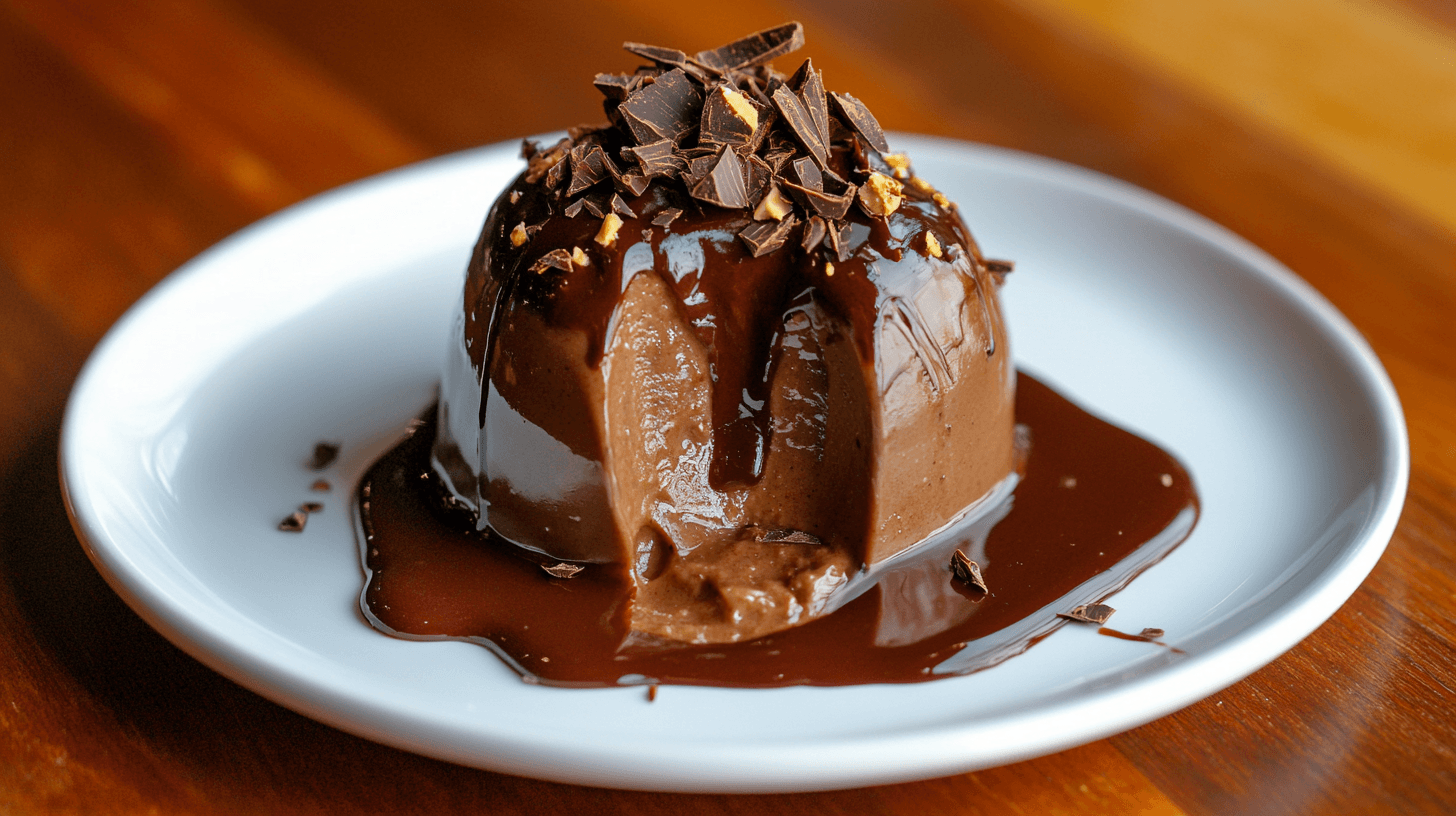 Pudim de Chocolate com Calda de Chocolate