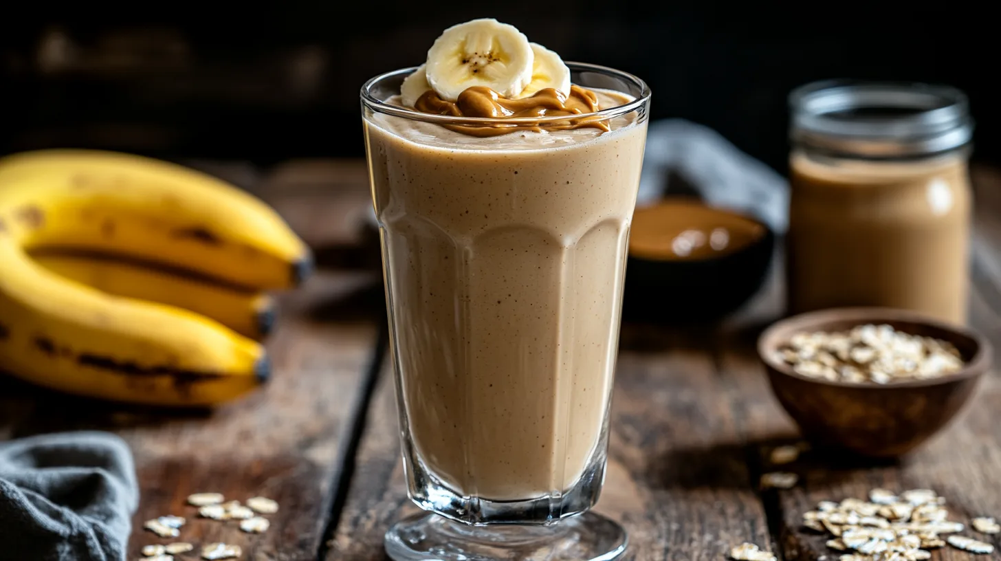 Shake de Banana com Pasta de Amendoim