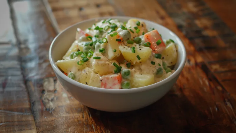 Salada de Batata com Maionese de Castanha